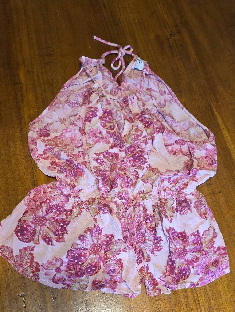 Old Navy Pink Floral Halter Camisole Top
